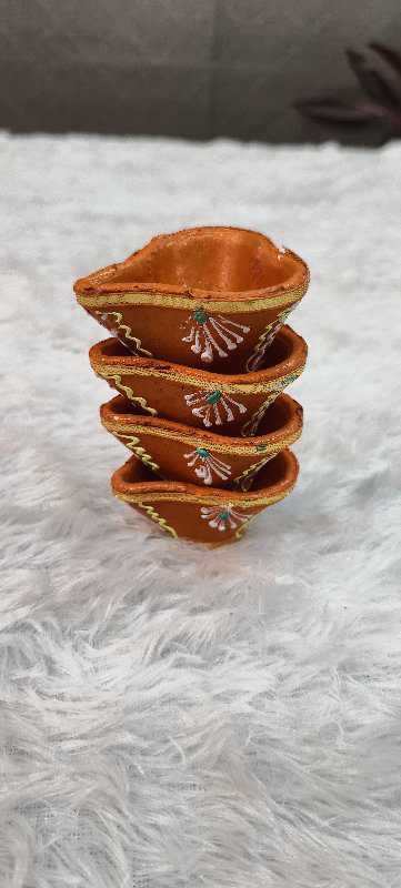 Handcrafted Mitti Jyot 4 Pc