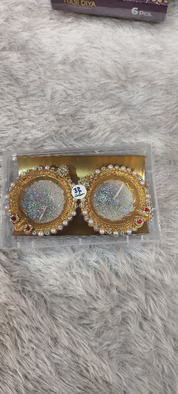 Pearl Radiance Diya (Pair)