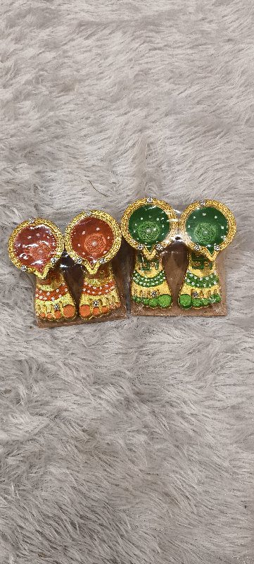 Laxmi Charan Diya (Pair)