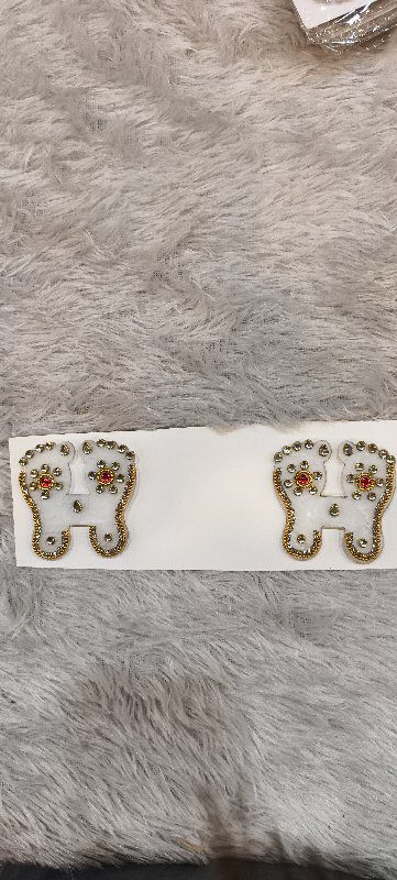 Laxmi Charan White(Pair)